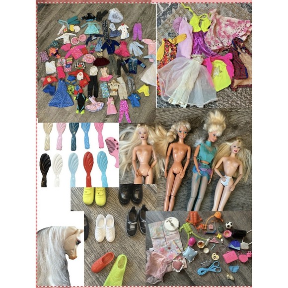 Mattel Other - Vintage Large Lot 100+ Mattel Barbie Dolls Clothing Accessories 1960-1990 Mixed